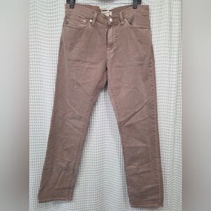 Men's 33x32 Madewell Everyday Flex Garment Dyed Slim Fit Jeans Vintage Petal